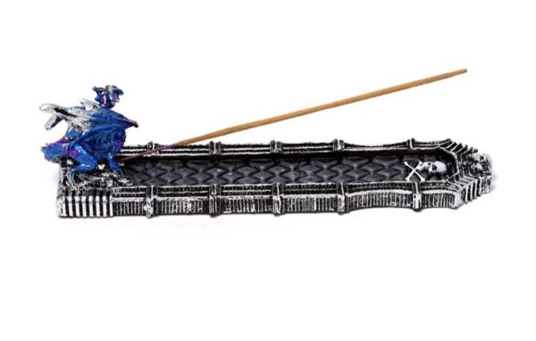 Enchanted Nightmare RIP Skull Dragon Ashcatcher Incense Stick Holder (6cm) - Image 7