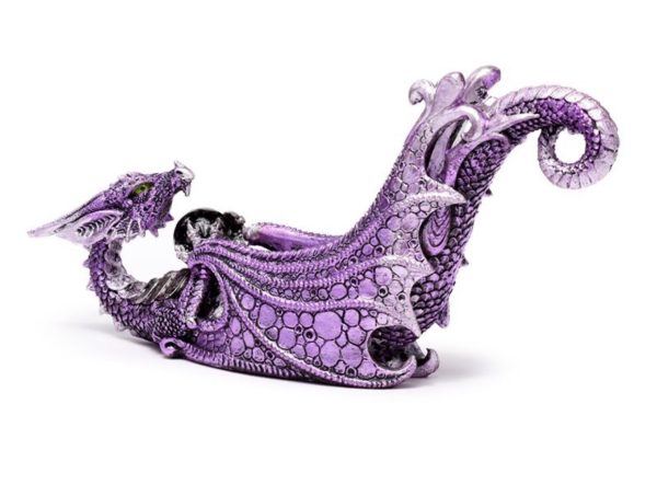 Enchanted Crystal Orb Wing Shaped Ashcatcher Incense Stick Burner Ornament (13cm)