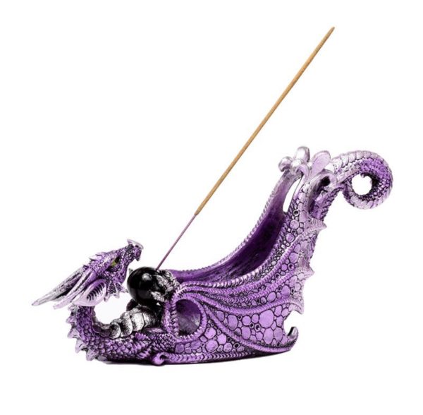 Enchanted Crystal Orb Wing Shaped Ashcatcher Incense Stick Burner Ornament (13cm) - Image 3