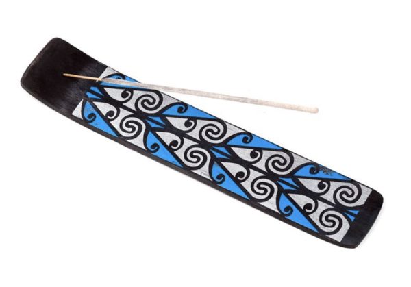 Mango Wood Tribal Ashcatcher Incense Sticks Burner (25.5cm) - Image 5