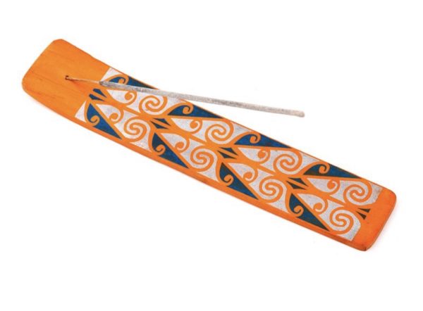 Mango Wood Tribal Ashcatcher Incense Sticks Burner (25.5cm) - Image 12