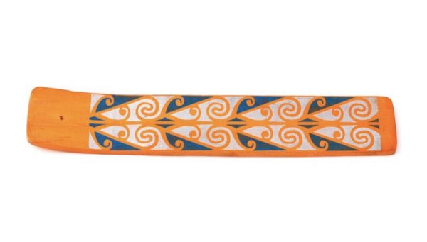 Mango Wood Tribal Ashcatcher Incense Sticks Burner (25.5cm) - Image 8