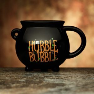 Hubble Bubble Black Cauldron Ceramic Shaped Mug (10cm)