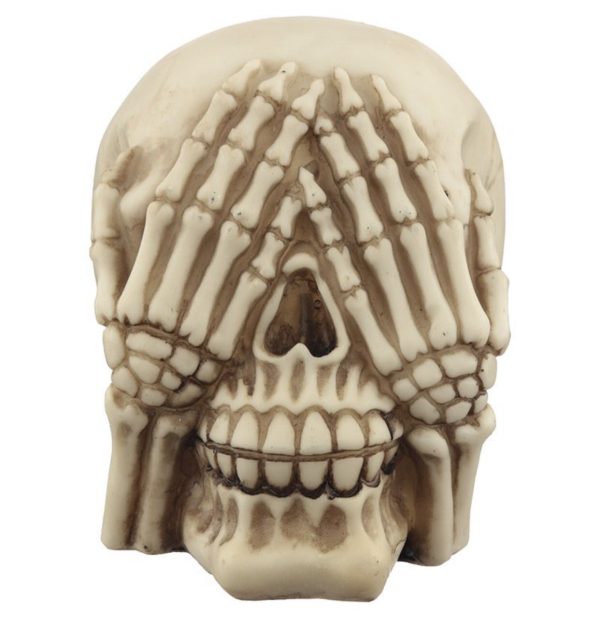 Set of 3 Hear No Speak No See No Evil Skulls Ornaments (11cm) - Image 6