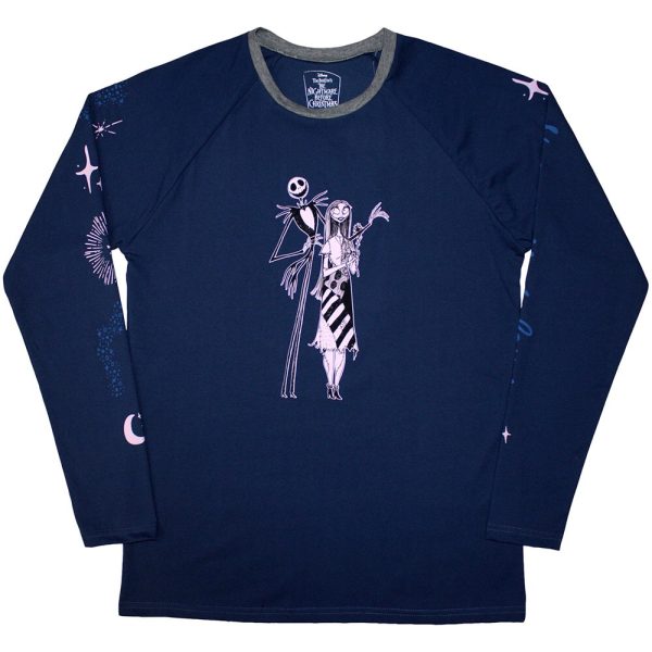 The Nightmare Before Christmas© Celestial Official Band Long Sleeve T-shirt (Unisex) (Navy)