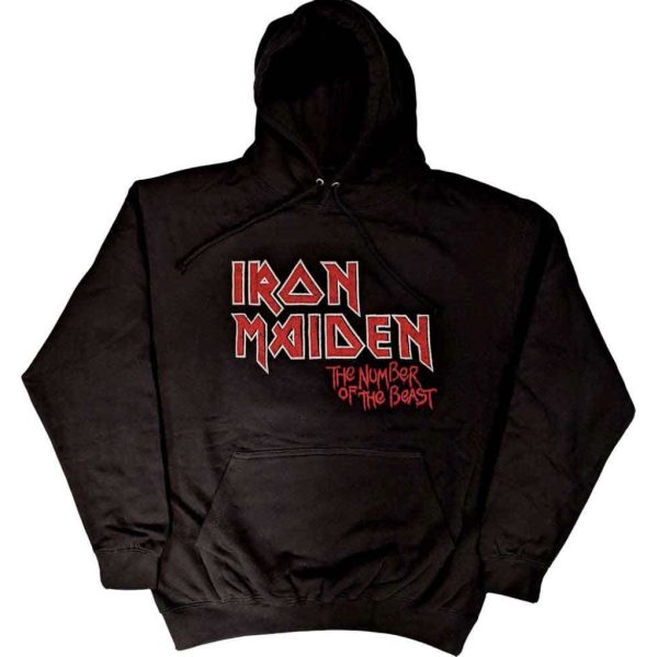 Iron Maiden© NOTB Vtge Logo Faded Edge Official Band Hoodie (Unisex) (Black) - Image 2