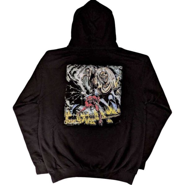 Iron Maiden© NOTB Vtge Logo Faded Edge Official Band Hoodie (Unisex) (Black) - Image 3