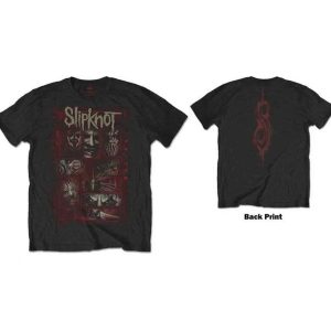 img_9853 Slipknot© “Sketch Boxes” Official Band T-shirt (Unisex) (Double Sided) (Black/Red)