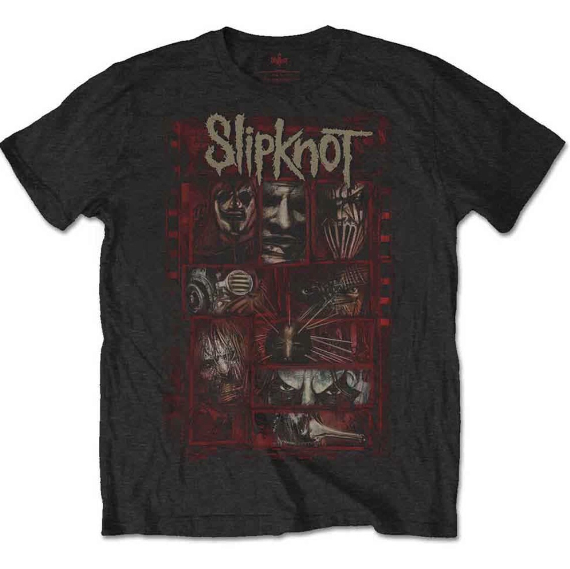 Slipknot© “Sketch Boxes” Official Band T-shirt (Unisex) (Double Sided) (Black/Red) - Image 2