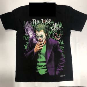 Gothic Design Joker Clown Why So Serious T-shirt (Black/Green) (Unisex)