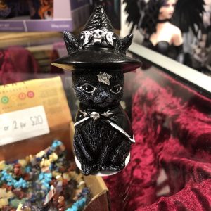 OCTAVE Charming Black Witch Cat Statue (10cm)