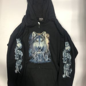 Gothic Designs Wolf Pack Trio Forest Adventure Hoodie (Unisex) (Double Sided)