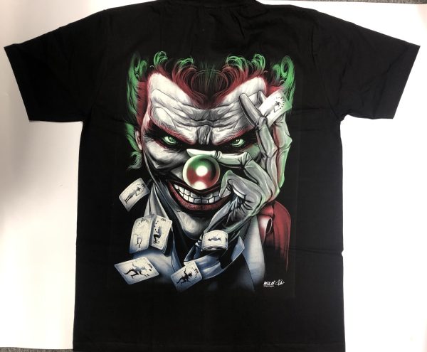Gothic Designs Crazy Clown Why So Serious T-shirt (Unisex) (Double Sided) - Image 2