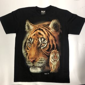 Gothic Designs Orange Tiger Portrait T-shirt (Unisex) (Double Sided)