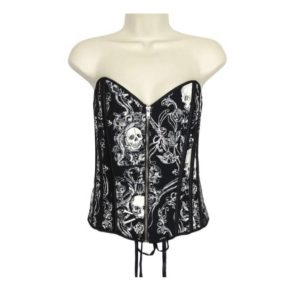 OCTAVE Gothic Skull Alternative Design Corset (Ladies) (Black)