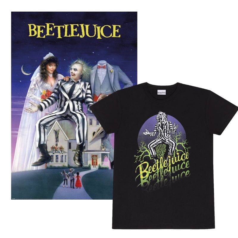 Beetlejuice "Movie Poster" Bundle (1x poster, 1x t-shirt)