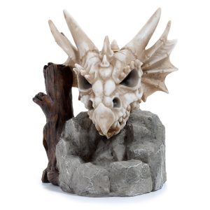 DRG523 Shadows of Darkness Dragon Skull Backflow Incense Burner (18cm)