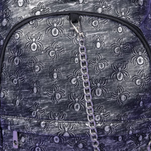 Rustic Silver Spider Backpack with Chain (42cm) - Image 10