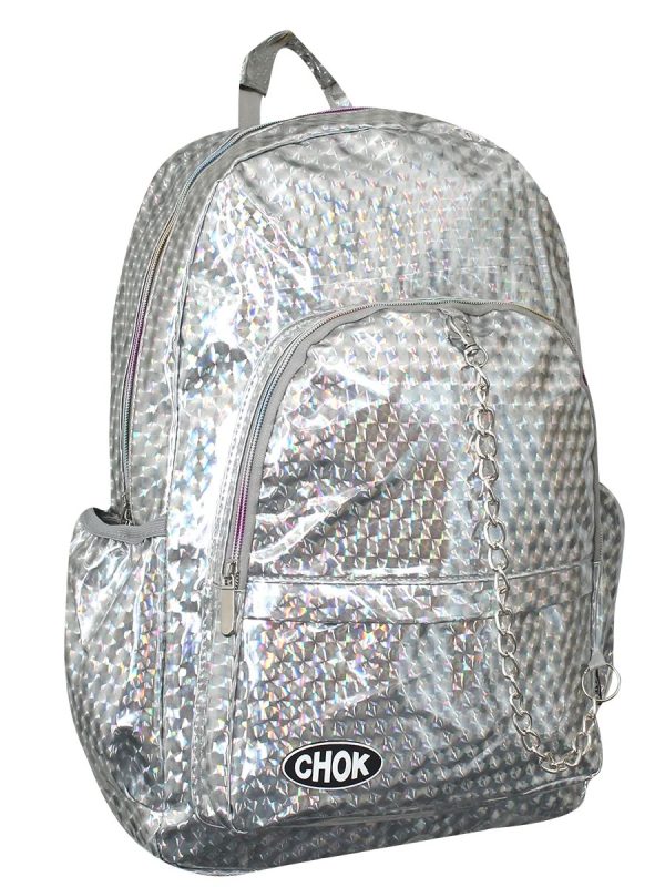 Silver Holographic 3D Backpack (42cm) - Image 2