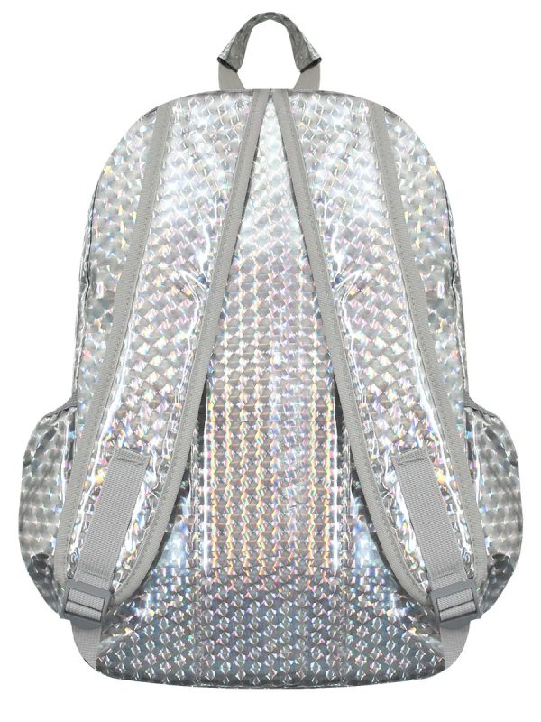 Silver Holographic 3D Backpack (42cm) - Image 3