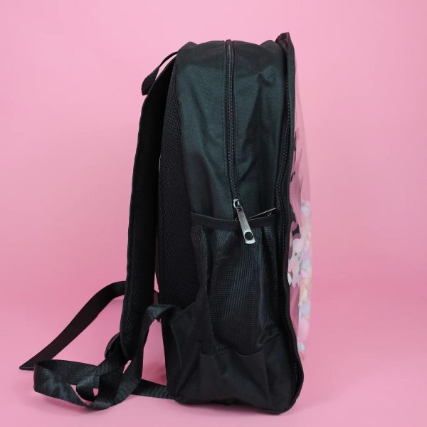 Kpop Clear Window Black Backpack (Black) (42cm) - Image 2