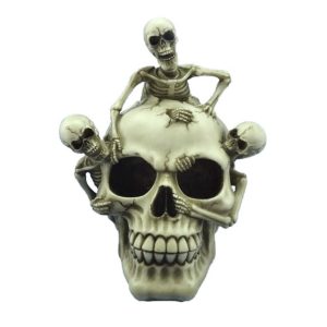 Skull with Bursting Skeletons Ornament (18cm)