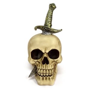 Skull Pierced With Sword (20cm)
