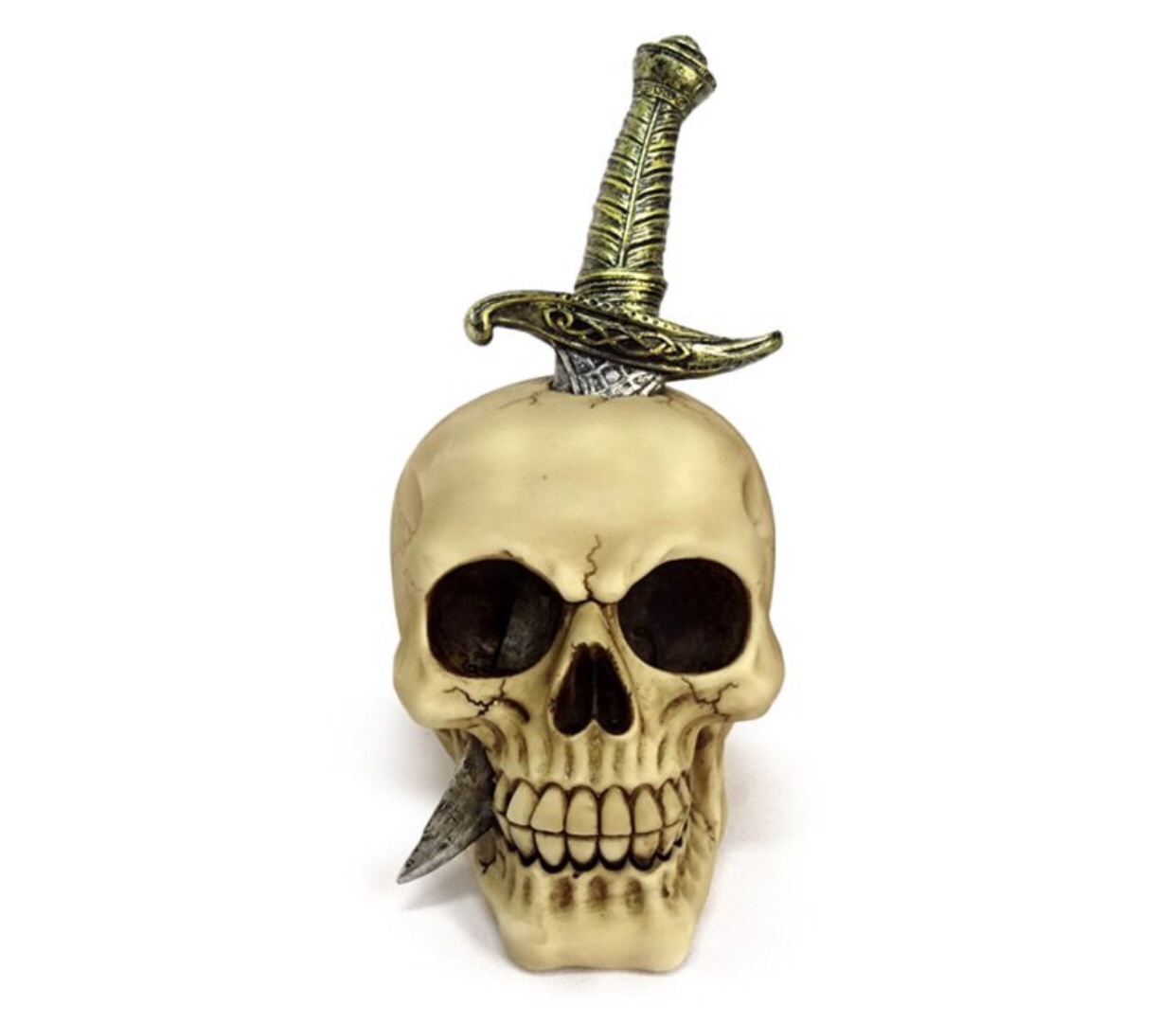 Skull Pierced With Sword (20cm)