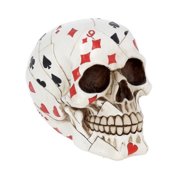 Nemesis Now© AL50067 Dead Mans Hand Playing Card Skull Ornament (15cm) - Image 2