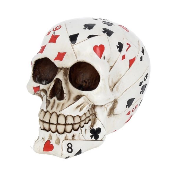 Nemesis Now© AL50067 Dead Mans Hand Playing Card Skull Ornament (15cm) - Image 3