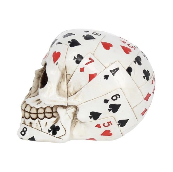 Nemesis Now© AL50067 Dead Mans Hand Playing Card Skull Ornament (15cm) - Image 4