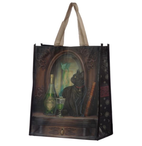 Lisa Parker© Absinthe Cat Reusable Shopping Bag (33cm) - Image 2
