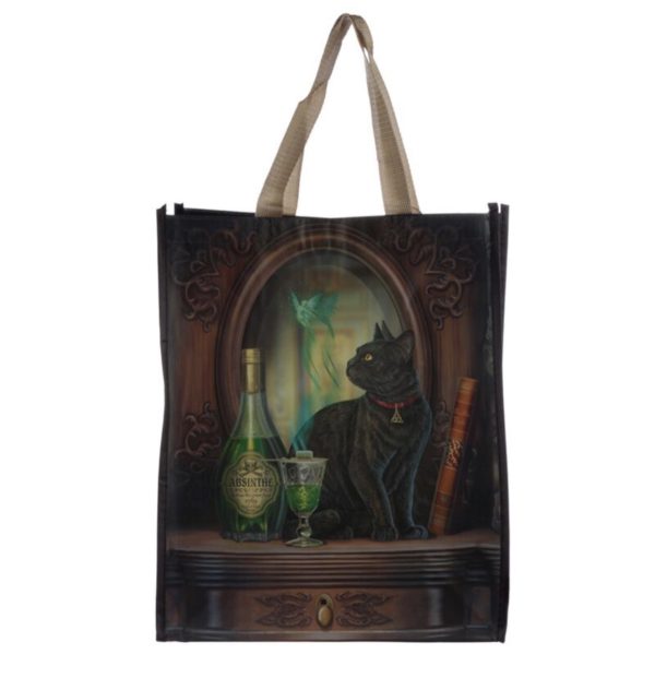 Lisa Parker© Absinthe Cat Reusable Shopping Bag (33cm)