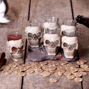 Nemesis Now© U1646E5 Six Shooter Skulls Skull Shot Glass Set (10cm)