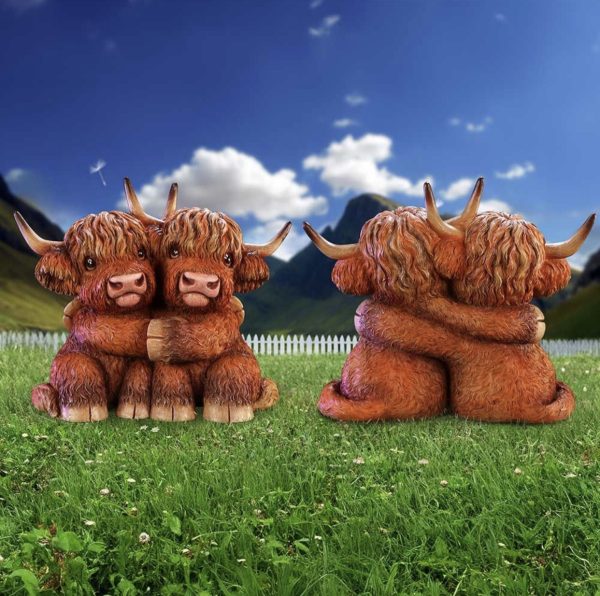 Nemesis Now© B6901C24 Highland Hug Cow Figurine Ornament (14.5cm) - Image 2