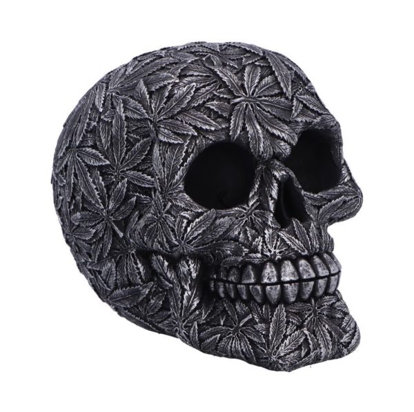 Nemesis Now© U6877C24 High Life Leaf Embellished Skull Ornament (15.5cm) - Image 2
