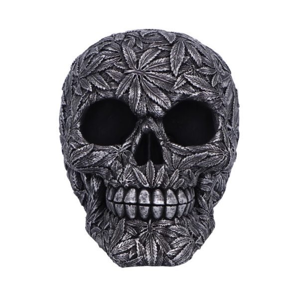 Nemesis Now© U6877C24 High Life Leaf Embellished Skull Ornament (15.5cm) - Image 7