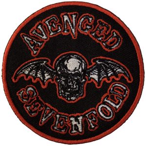 Avenged Sevenfold© “Avenged Sevenfold Deathbat Orange Border” Woven Patch (9cm)