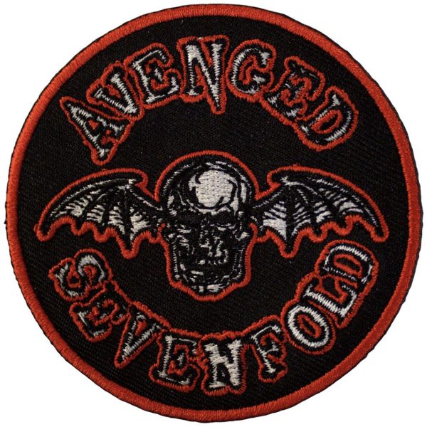 Avenged Sevenfold© “Avenged Sevenfold Deathbat Orange Border” Woven Patch (9cm)