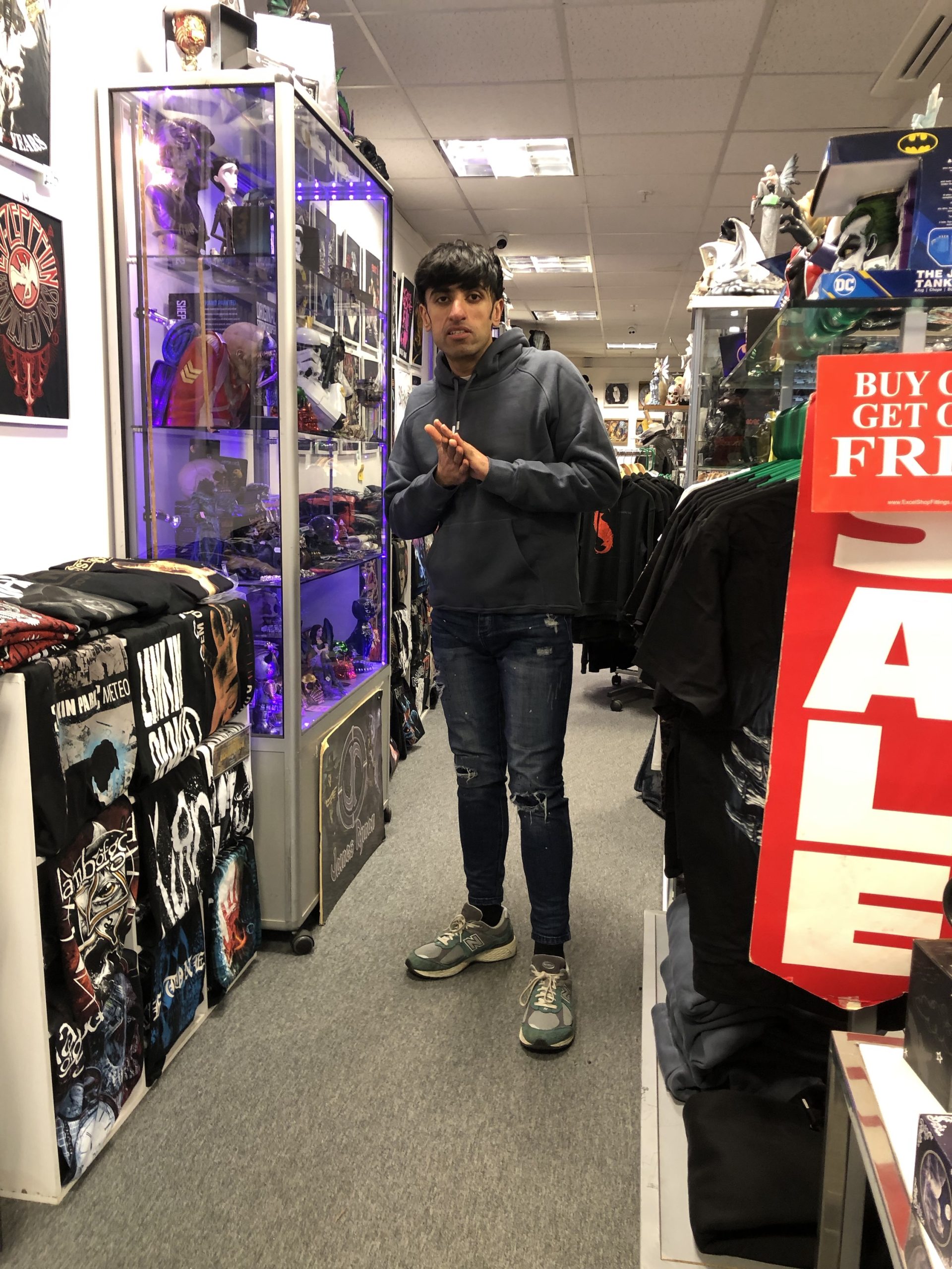 Basic Essential Navy Hoodie (Unisex) (Cotton) (Muscle Fit) - Image 3