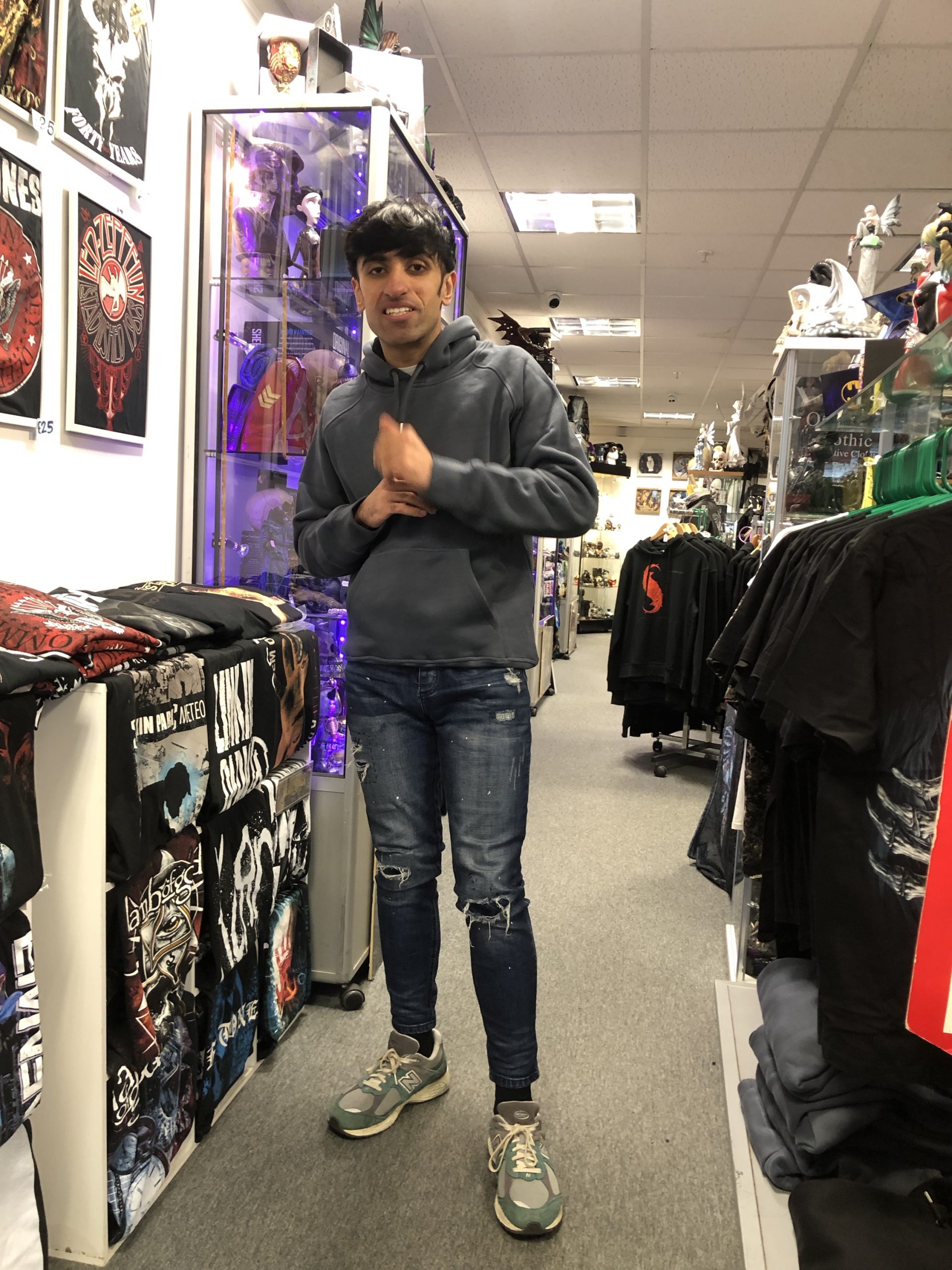 Basic Essential Navy Hoodie (Unisex) (Cotton) (Muscle Fit) - Image 5