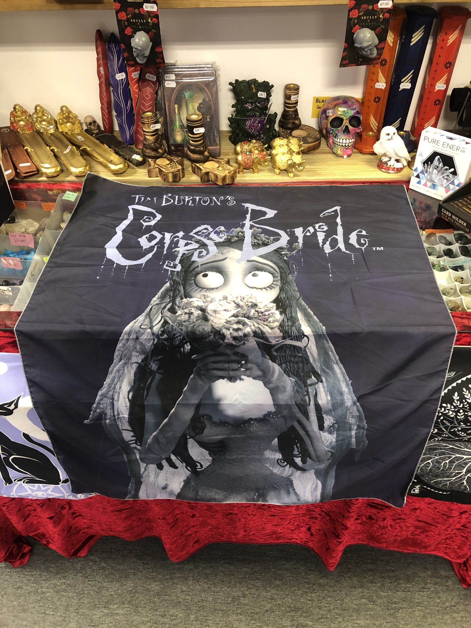 Tim Burton Corpse Emily Tapestry Wall Hanging (Dark Blue) (70cm)