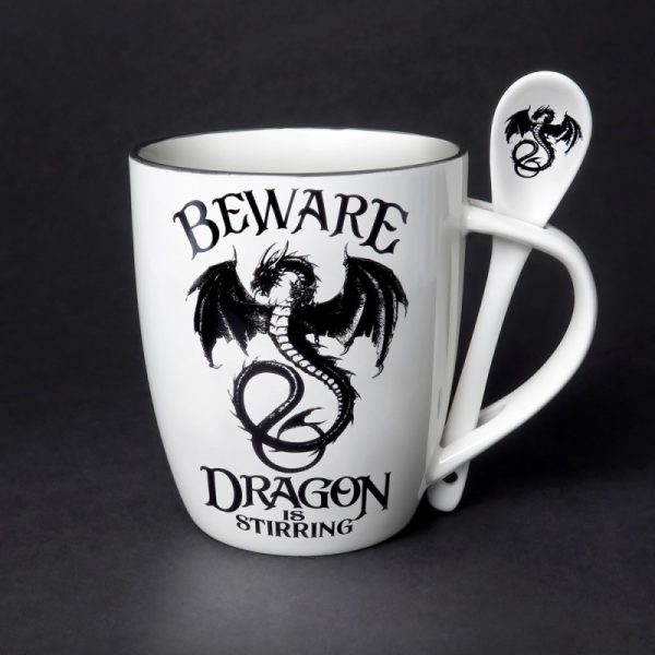 Alchemy© Fine Bone China Mug & Spoon Set "Dragon is Stirring" (10.9cm) (13oz)