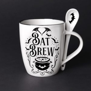 Alchemy© Fine Bone China Mug & Spoon Set "Bat Brew" (10.9cm) (13oz)