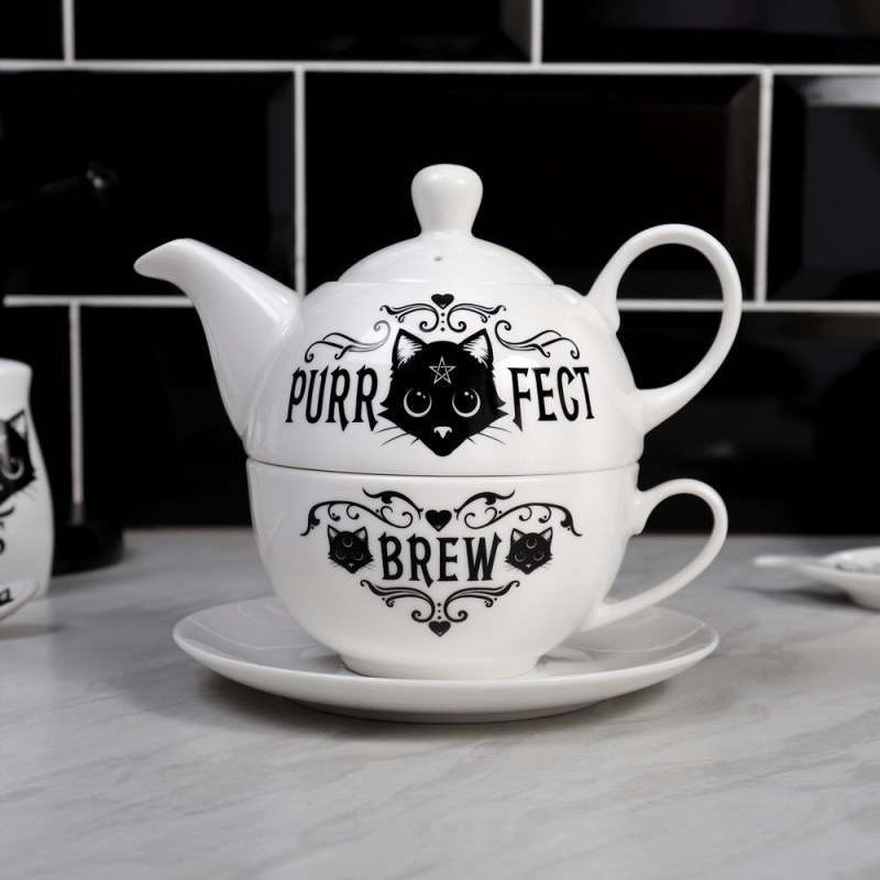 Alchemy© Fine Bone China Tea Set Purrfect Brew (14.5cm)
