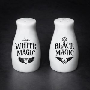 img_0987-2 Alchemy© Ceramic Salt & Pepper Set White and Black Magic (8.5cm)