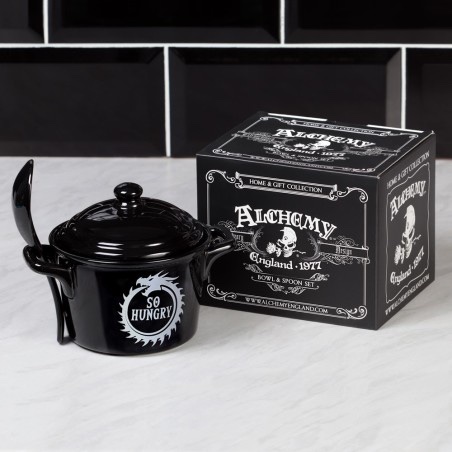 Alchemy© Ceramic Bowl & Spoon So Hungry (12cm) - Image 4