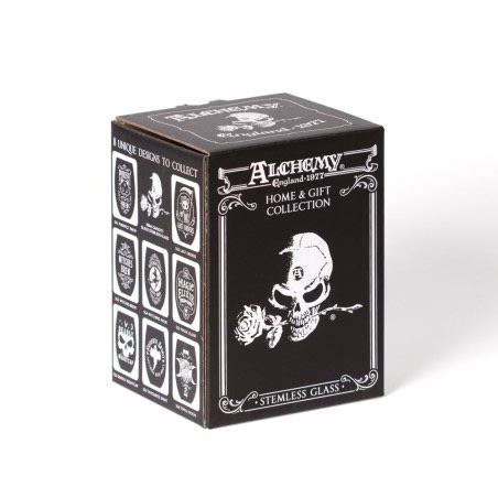 Alchemy© Stemless Glass Deadly Nightcap Skull Design Drinking Cup (12cm) - Image 3