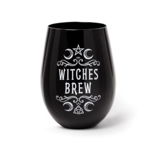 Alchemy© Stemless Glass Witches Brew Design Drinking Cup (12cm)