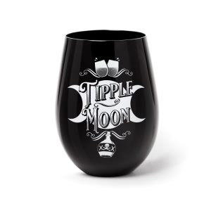 Alchemy© Stemless Glass Tipple Moon Poison Design Drinking Cup (12cm)